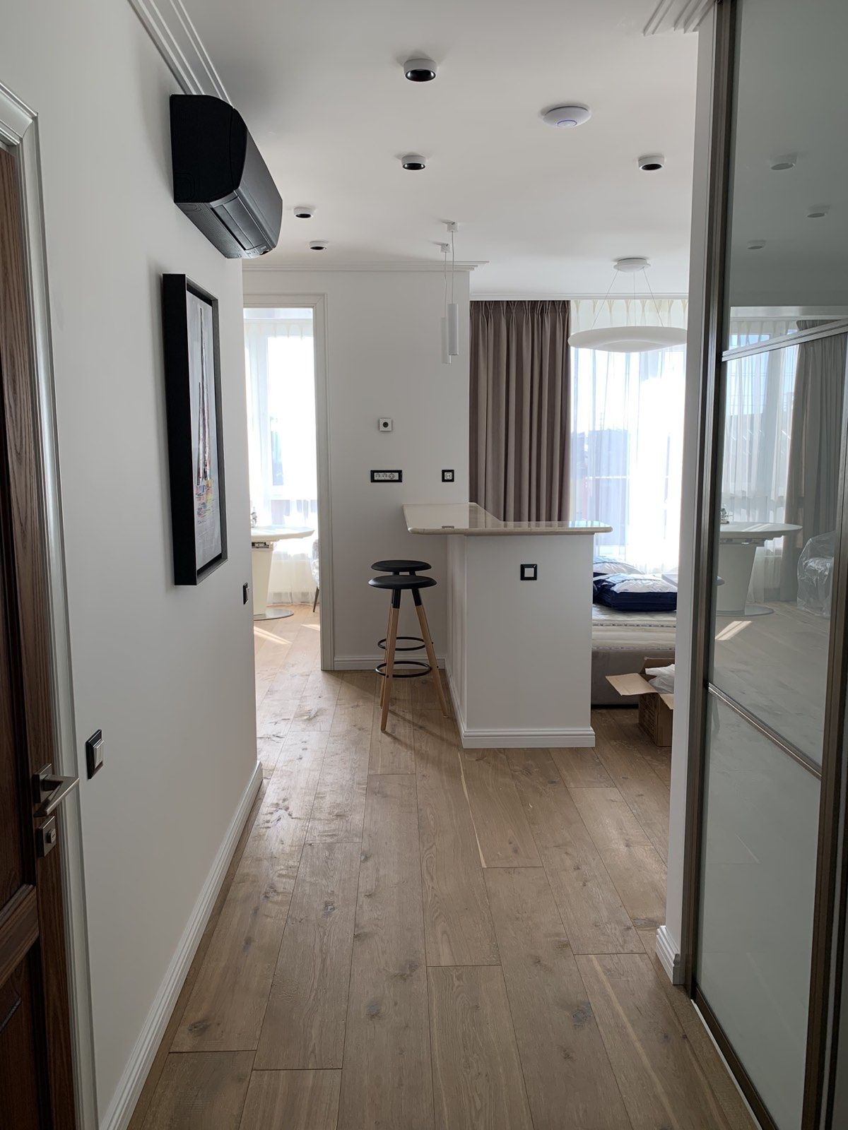 An apartment with a high-end, designer renovation. Move right in!