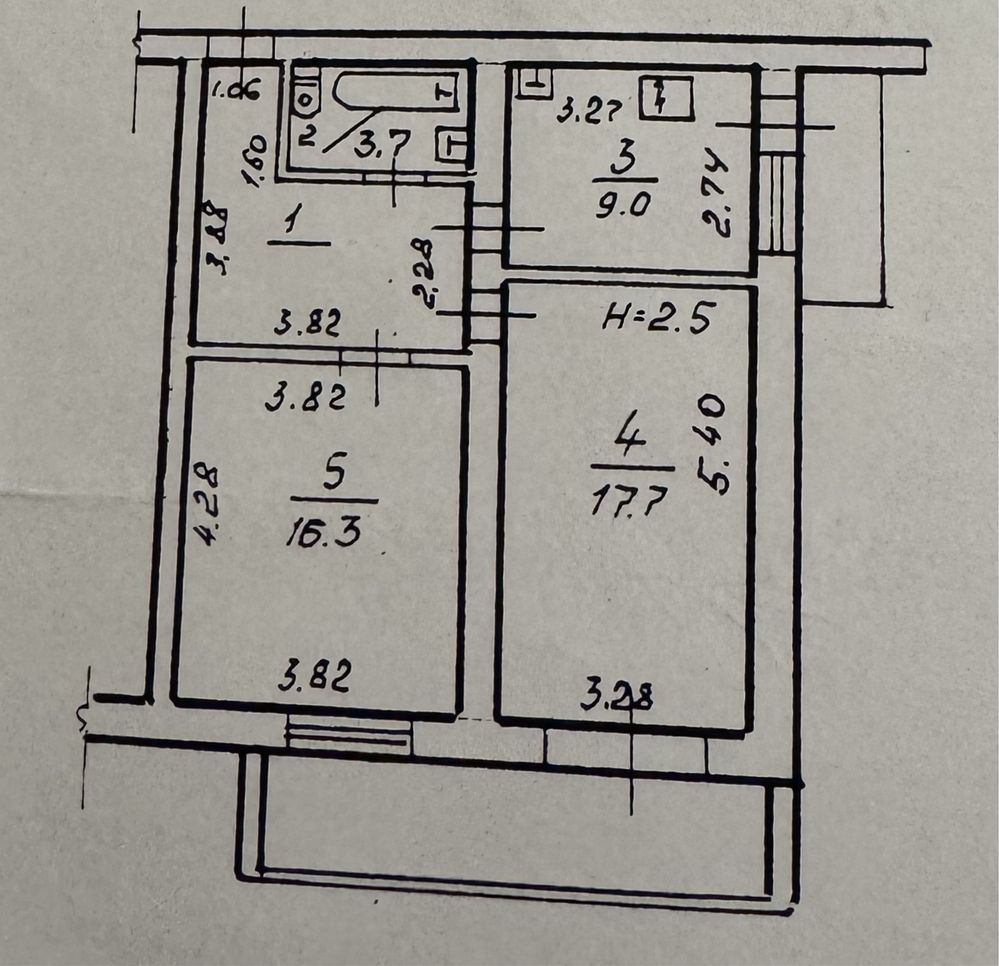 2-bedroom apartment for sale, 62 square meters, Kolontaevskaya