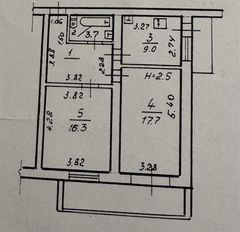 2-bedroom apartment for sale, 62 square meters, Kolontaevskaya