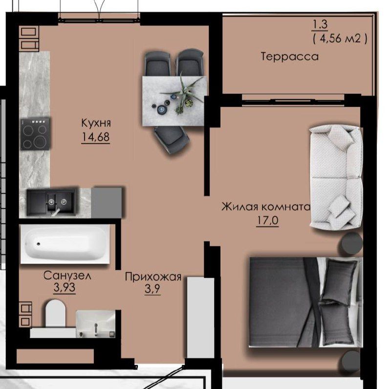 Apartment on Marselskaya Street